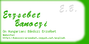 erzsebet banoczi business card