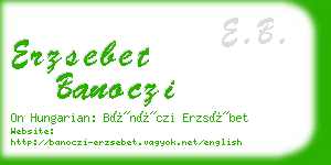 erzsebet banoczi business card